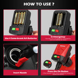 automatic fuel transfer pump with auto-stop nozzle, 48-inch flexible hose and three gas can adapters for gasoline, diesel and kerosene transfer