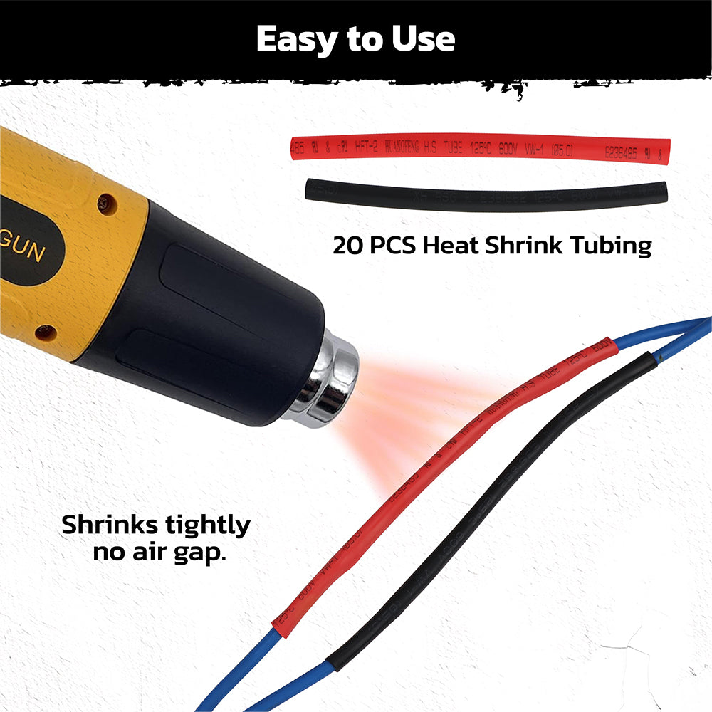 HORUSDY 308PCS electrical wire connector kit with crimp terminals heat shrink tubing cable ties and wire clamps for automotive wiring repair