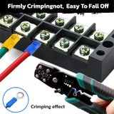 HORUSDY 308PCS electrical wire connector kit with crimp terminals heat shrink tubing cable ties and wire clamps for automotive wiring repair