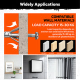 50-piece hollow wall anchor set with metal expansion anchors for drywall and plasterboard fixing