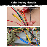 HORUSDY 610-Piece Heat Shrink Tubing Set, 12 Sizes Color-Coded Wire Insulation Tubes, 2:1 Shrink Ratio, 600V