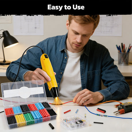 610-piece heat shrink tubing set with multiple sizes and colors, wire insulation tubes for electrical repair, DIY wiring and automotive applications