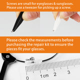 HORUSDY 633pcs eyeglasses repair kit with screws, nose pads, mini screwdrivers and tweezers for glasses and sunglasses repair