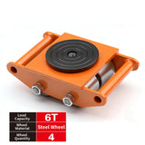 straight line machinery skate with 360 degree swivel top for moving heavy equipment