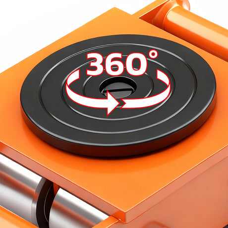 straight line machinery skate with 360 degree swivel top for moving heavy equipment