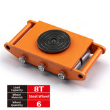 straight line machinery skate with 360 degree swivel top for moving heavy equipment