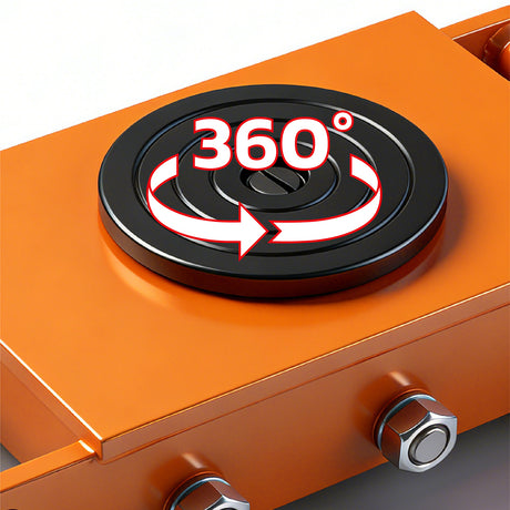 straight line machinery skate with 360 degree swivel top for moving heavy equipment