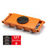 straight line machinery skate with 360 degree swivel top for moving heavy equipment