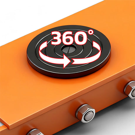 straight line machinery skate with 360 degree swivel top for moving heavy equipment