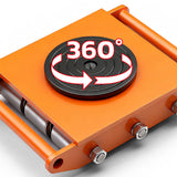straight line machinery skate with 360 degree swivel top for moving heavy equipment