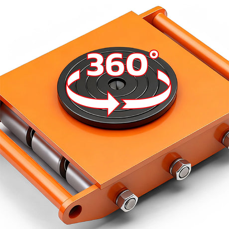 straight line machinery skate with 360 degree swivel top for moving heavy equipment