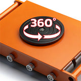straight line machinery skate with 360 degree swivel top for moving heavy equipment