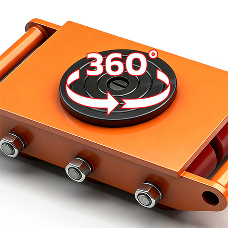 straight line machinery skate with 360 degree swivel top for moving heavy equipment