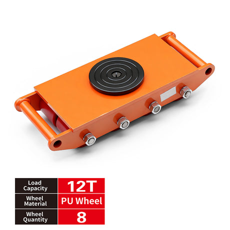 straight line machinery skate with 360 degree swivel top for moving heavy equipment