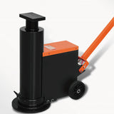 80 ton pneumatic hydraulic jack with long handle, heavy duty lift cylinder and wheels for trucks, trailers and industrial workshop lifting