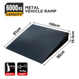 heavy duty metal vehicle ramp with 6000kg load capacity for cars SUVs trailers and workshop use