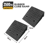 heavy duty rubber curb ramp for driveway sidewalk garage and vehicle access with anti slip surface