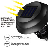2 pack solar insect killer lamp outdoor bug zapper garden stake light with dual lighting and mosquito killing modes