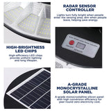 solar floor standing garden light with radar sensor remote control IP65 waterproof outdoor patio light multi size