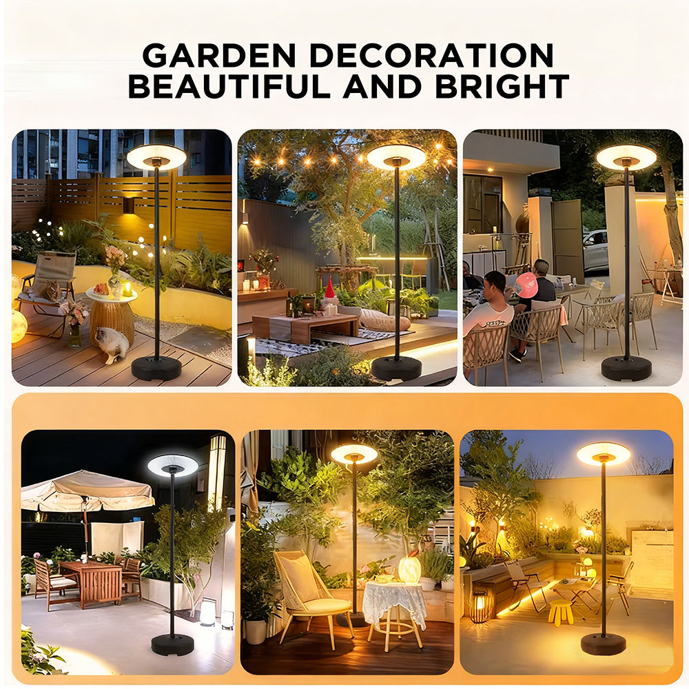 solar floor standing garden light with radar sensor remote control IP65 waterproof outdoor patio light multi size