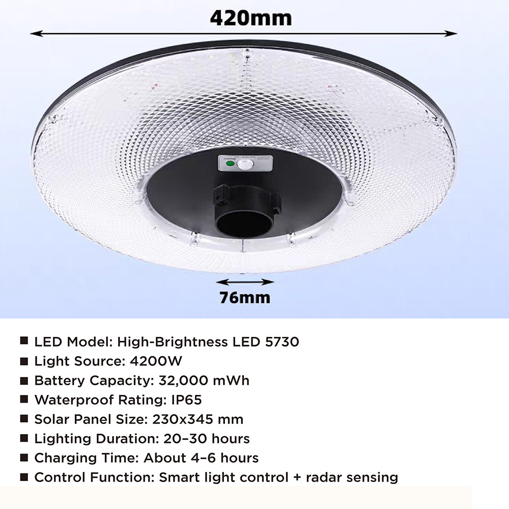 solar floor standing garden light with radar sensor remote control IP65 waterproof outdoor patio light multi size