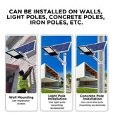 solar powered LED street light with monocrystalline panel, IP65 waterproof outdoor wall and pole mounted lighting