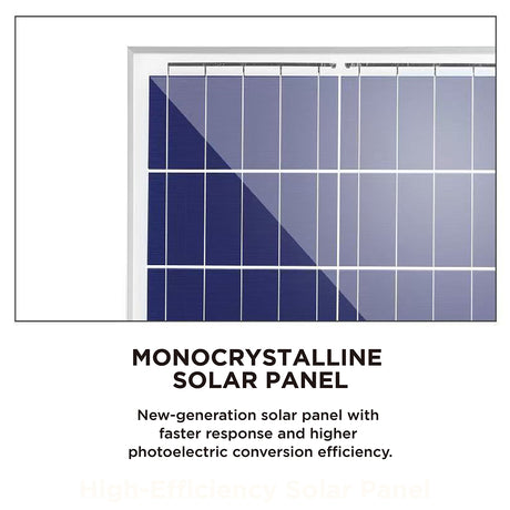 solar powered LED street light with monocrystalline panel, IP65 waterproof outdoor wall and pole mounted lighting