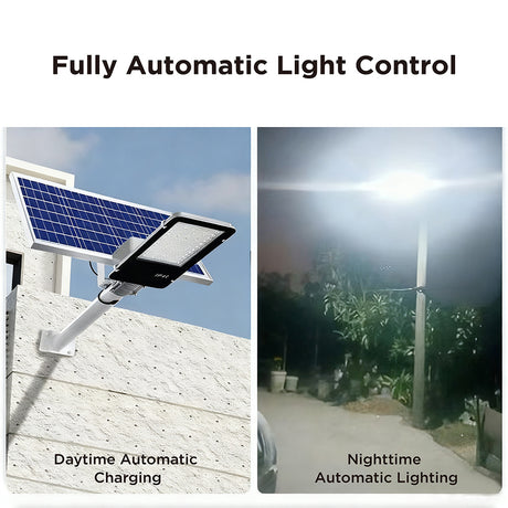 solar powered LED street light with monocrystalline panel, IP65 waterproof outdoor wall and pole mounted lighting