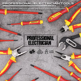 18-piece insulated electrician tool set with 1000V VDE screwdrivers, insulated pliers, voltage tester and storage case