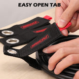 6 Pack Heavy Duty Hook and Loop Storage Straps with Metal Grommets for Extension Cords, Hoses, Tools and Garage Organization