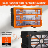 5-Drawer Multipurpose Parts Bin Organizer with Modular Design and Wall-Mountable Feature