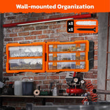 5-Drawer Multipurpose Parts Bin Organizer with Modular Design and Wall-Mountable Feature