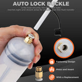 200cc fluid extractor pump with hose kit for transferring engine oil, coolant and brake fluid in automotive maintenance