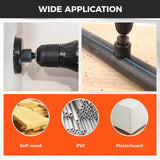 HORUSDY 8PCS Hole Saw Kit with Mandrel, Drill Bits, Hex Key and Storage Case for Wood, PVC and Plasterboard