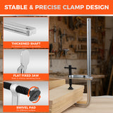 12 inch heavy duty bar clamps set for woodworking and metal welding