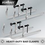 12 inch heavy duty bar clamps set for woodworking and metal welding