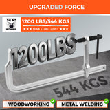 heavy duty bar clamps set with 1200 lbs clamping force for woodworking and metal welding
