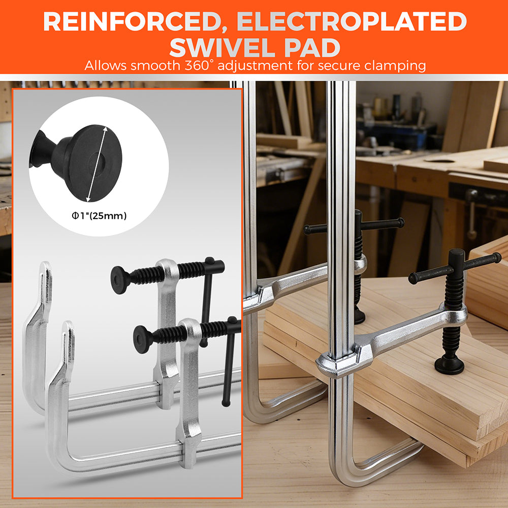 heavy duty bar clamps set with 1200 lbs clamping force for woodworking and metal welding