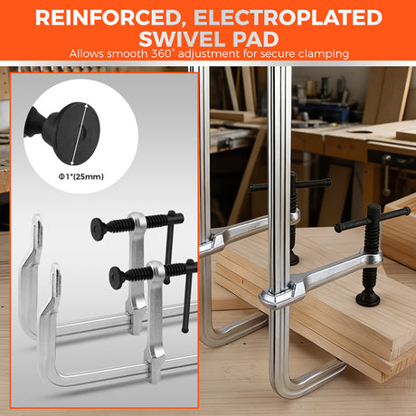 heavy duty bar clamps set with 1200 lbs clamping force for woodworking and metal welding
