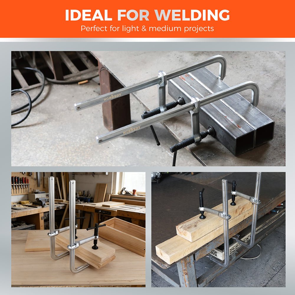 heavy duty bar clamps set with 1200 lbs clamping force for woodworking and metal welding