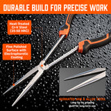 3-piece 11-inch long reach pliers set with straight, 45-degree and 90-degree bent nose pliers, magnetic racks and roll-up pouch