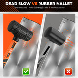 dead blow hammer set with steel shot core and fiberglass handle for controlled, zero-rebound striking