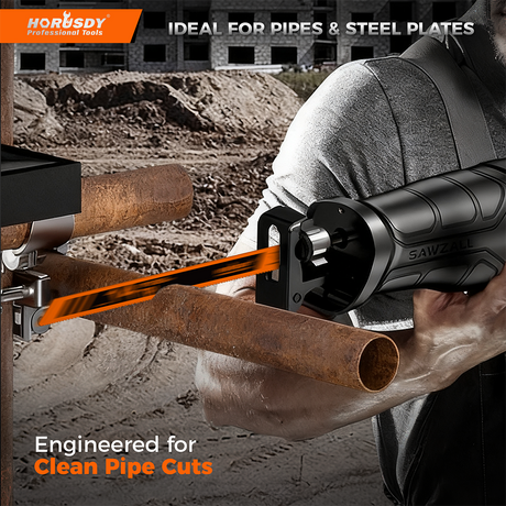 6-piece 9-inch 14TPI bi-metal reciprocating saw blades for cutting metal pipe, rebar, sheet metal and steel plates