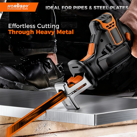 6-piece 9-inch 14TPI bi-metal reciprocating saw blades for cutting metal pipe, rebar, sheet metal and steel plates