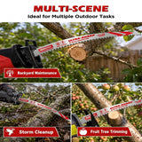 3-pack 15 inch 6 TPI curved pruning reciprocating saw blades for tree trimming, branches, green wood and wood cutting