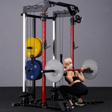 Olympic bumper plates set with low-bounce rubber, steel inserts, textured grip edges and IWF color-coded weight options for barbell training