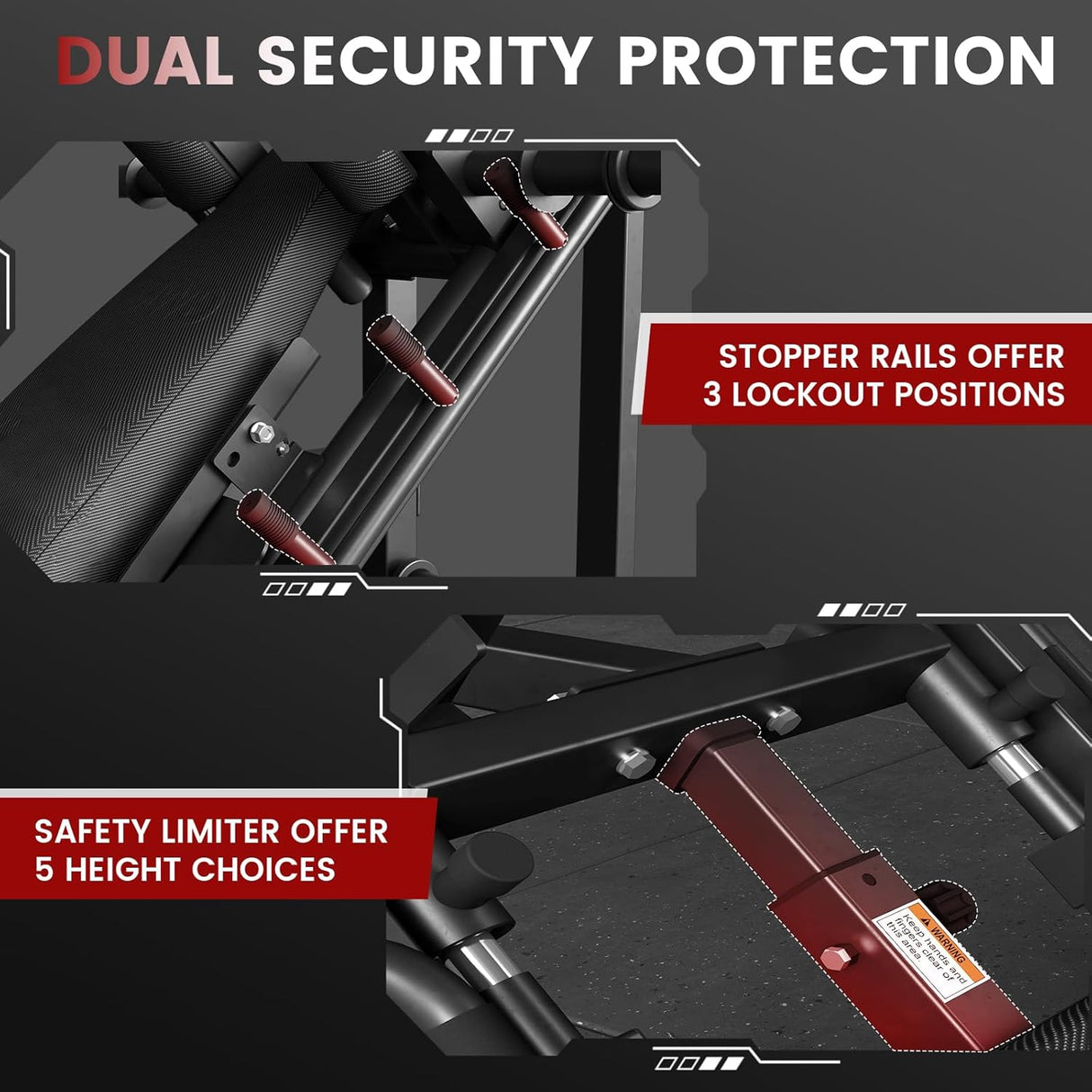 leg press hack squat machine combo 45 degree home gym equipment with bearing system adjustable safety stops heavy duty steel frame 900lbs capacity
