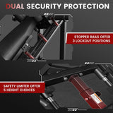 leg press hack squat machine combo 45 degree home gym equipment with bearing system adjustable safety stops heavy duty steel frame 900lbs capacity