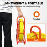 fiberglass fish tape wire puller 130m 6mm cable pulling tool with reel stand brake handle non conductive electrician conduit wiring kit