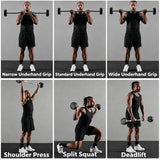 150LB fixed EZ curl barbell set with 10, 20, 30, 40 and 50 lb pre-assembled PVC coated weighted bars for home gym strength training